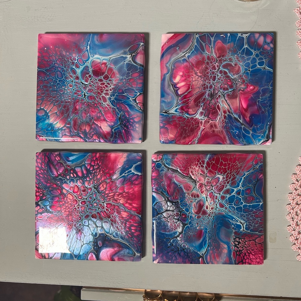 Coasters Set (4) Handmade